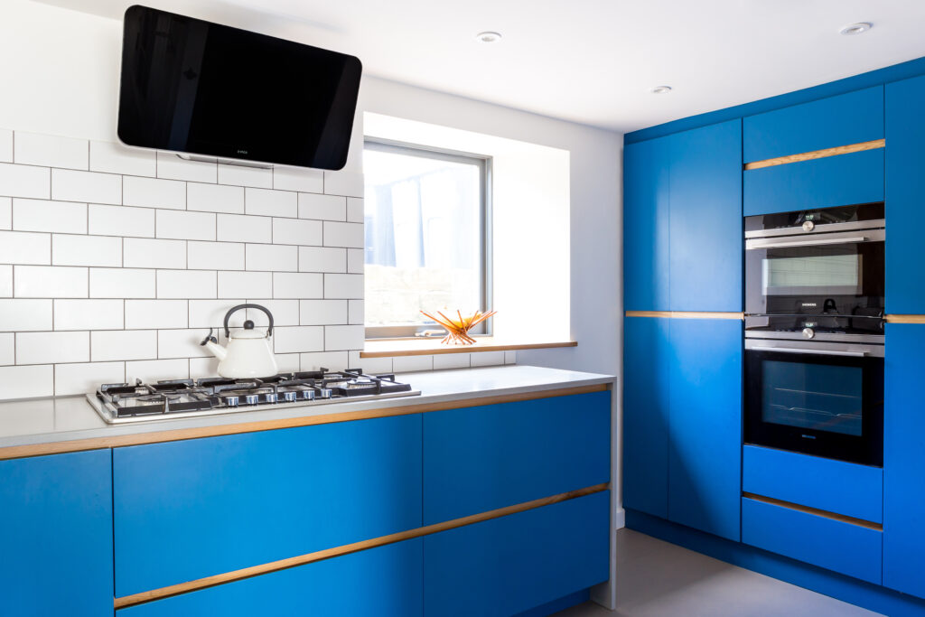 Electric Blue Modern Kitchen